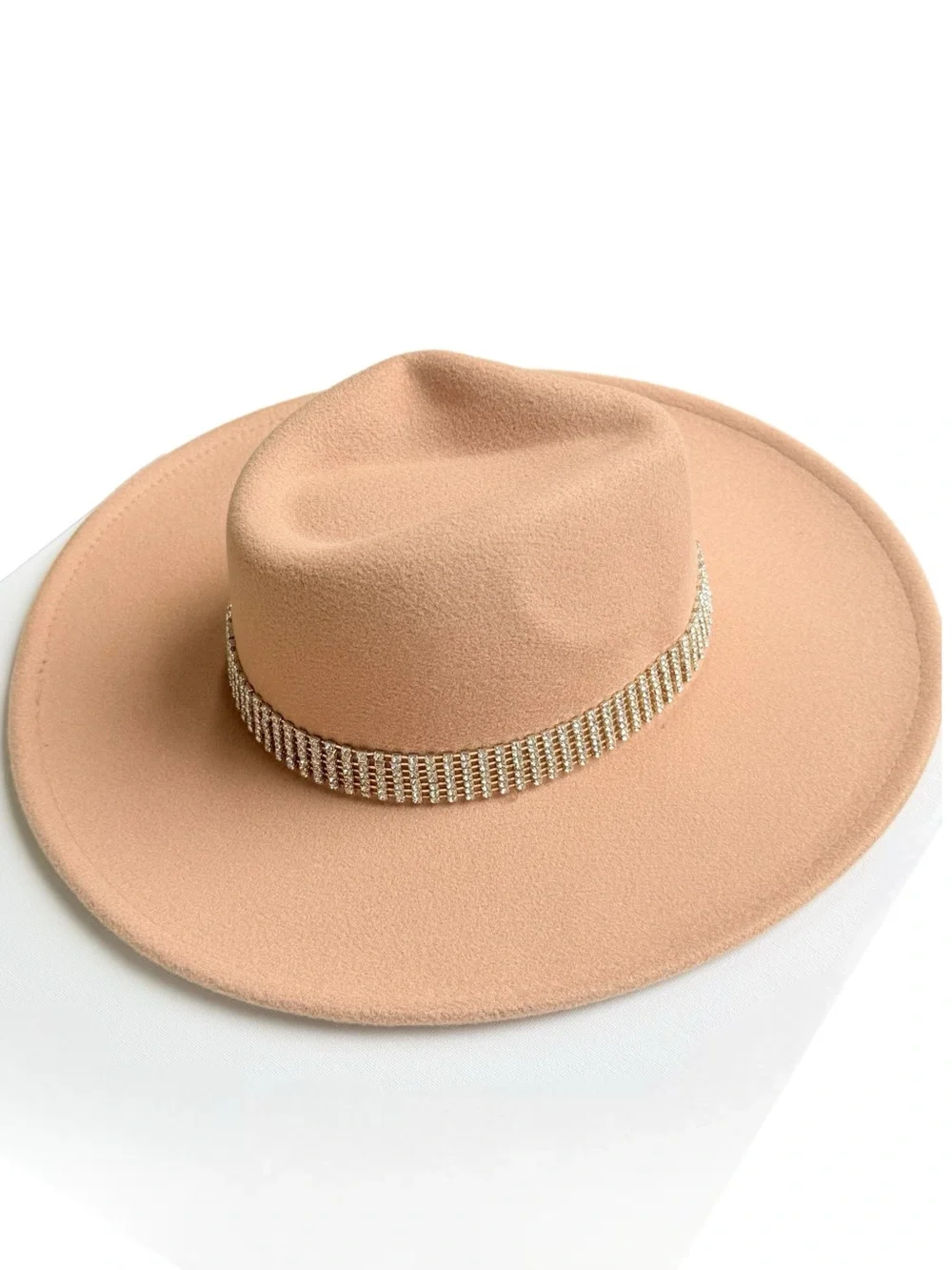 Forever Fated Rhinestone Felt Fedora – Iced Mocha